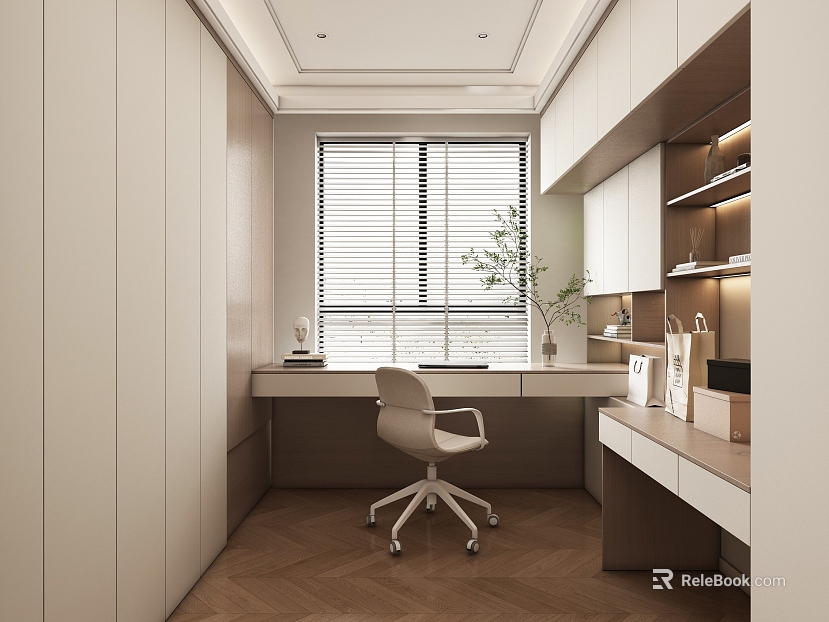 Modern style walnut herringboard floor study texture