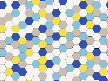 Hexagonal Brick Hexagonal Color Small Square Brick Seamless texture (ID:ffaeg04563)