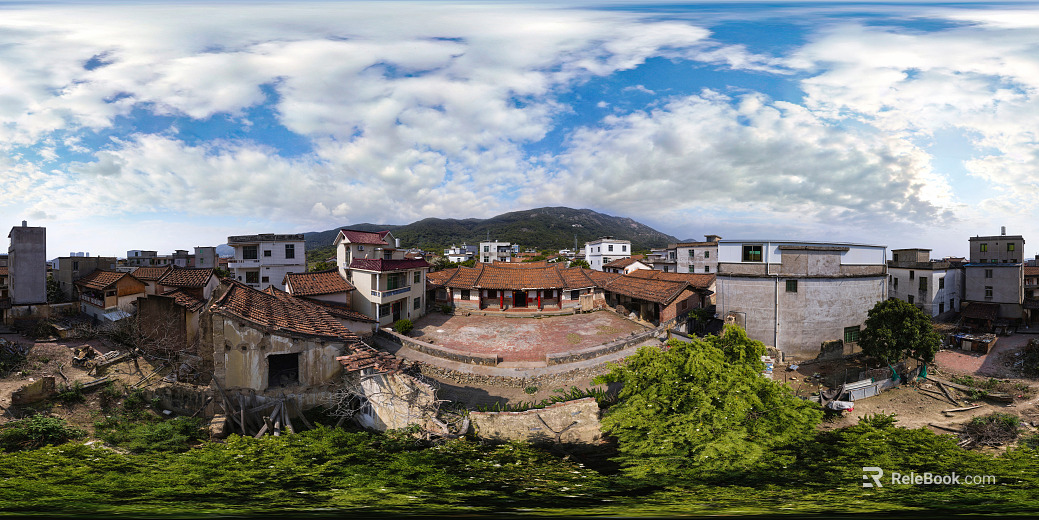 HDR Rural Township Panorama texture