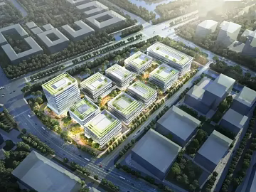 Aerial View of Modern Urban Industrial Park texture (ID:ffaeh880356)