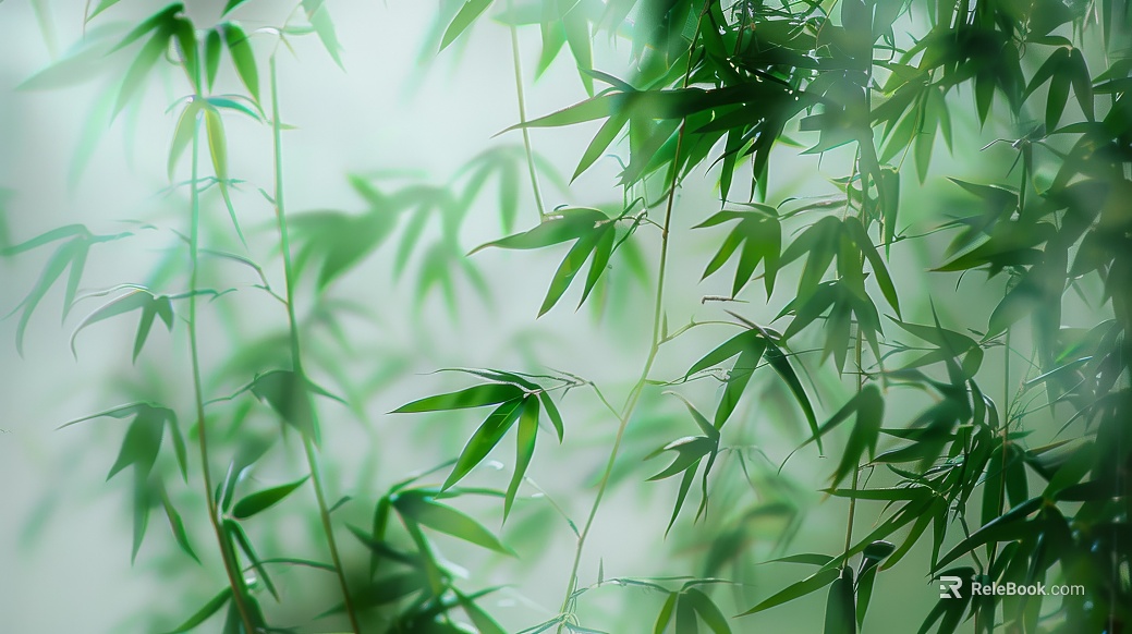 New Chinese bamboo background wall texture