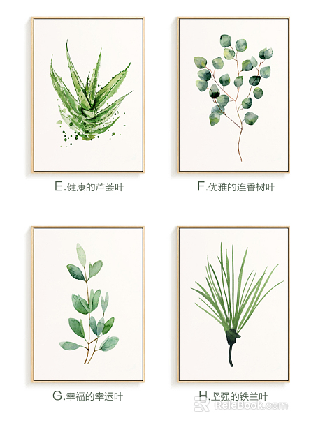Plant painting texture