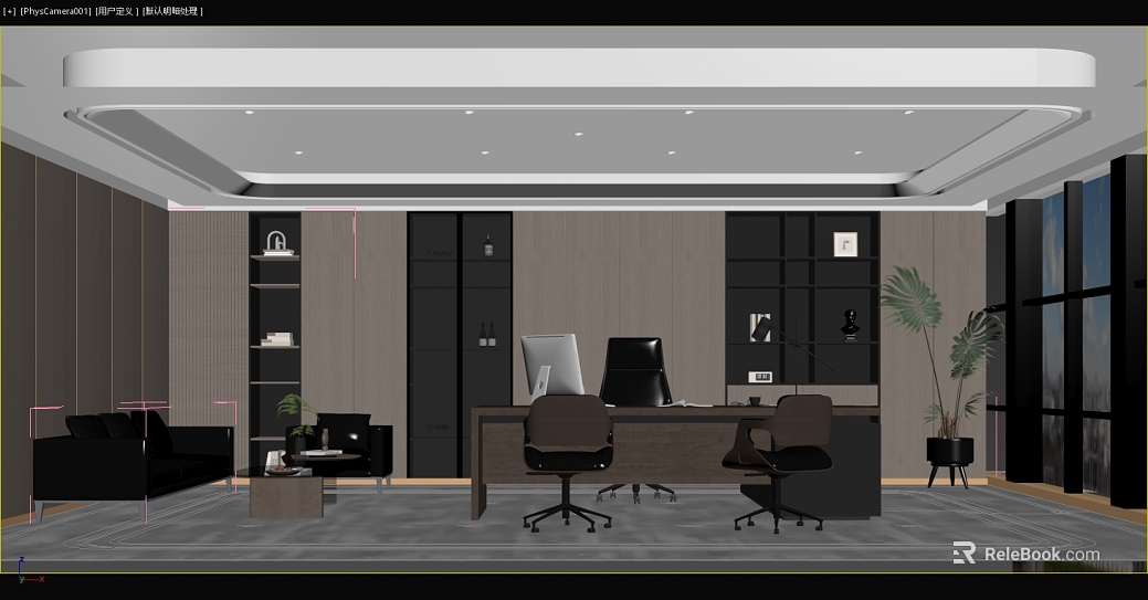 Modern Light Wood Office Space Wall Panel texture