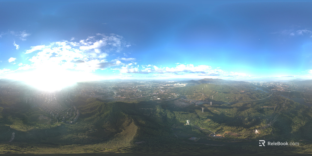 urban high-altitude forest mountains and rivers texture