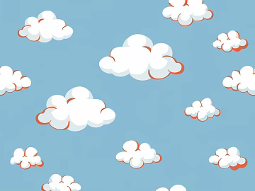 Children's clouds cartoon wallpaper mural texture (ID:ffach436518)