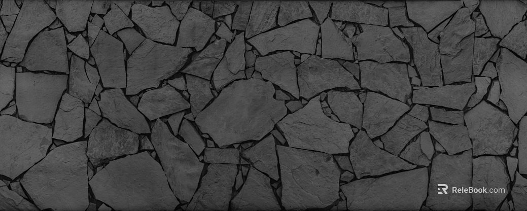 Dark gray irregular rubble wall texture
