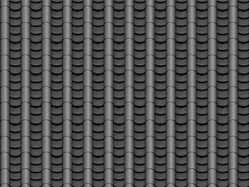 Dark gray Chinese green tile roof tiles 3d model
