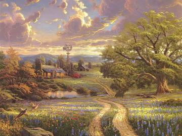 landscape painting texture (ID:ffajg49521)