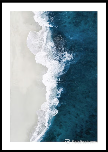 Decorative painting beach wave abstract texture