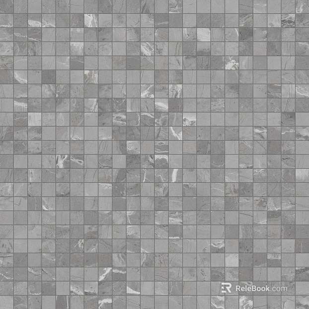 2x 2 Matte Porcelain Mosaic Iron Grey texture