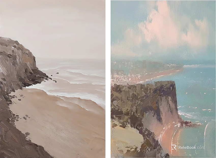 landscape painting texture