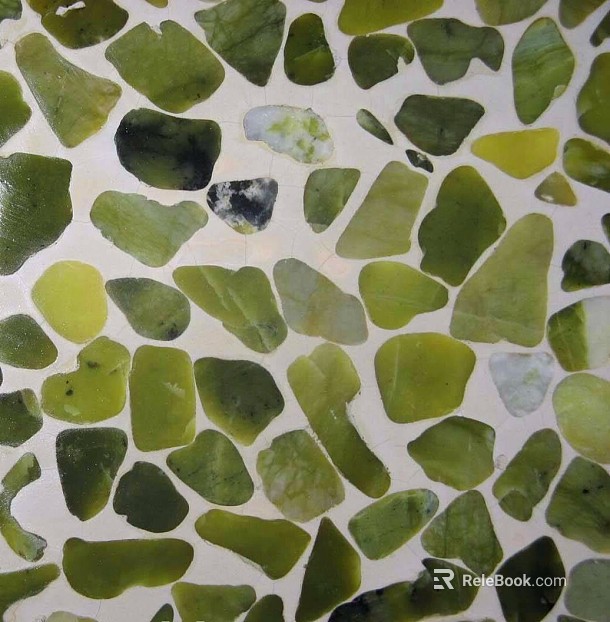 Green gravel terrazzo indoor ground texture