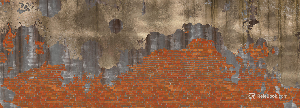 Brick wall Post-war wind red brick cement wall texture