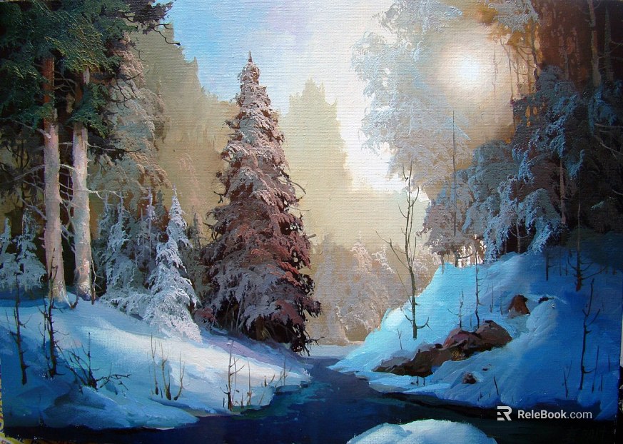 landscape painting texture