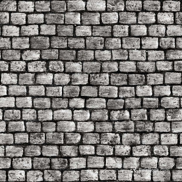 Black and white brick wall texture