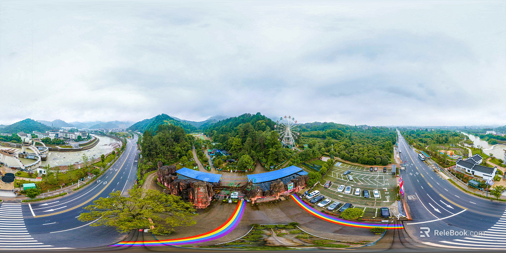 Urban Aerial View Daytime HDR Map texture