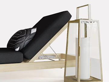 Modern Light Log Black Cloth Lounger texture (ID:ffaeh724839)