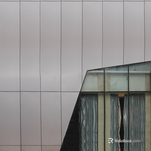 Light gray metal plate building exterior texture