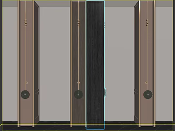 New Chinese-style dark wood texture cabinet door (ID:ffaeh806996)