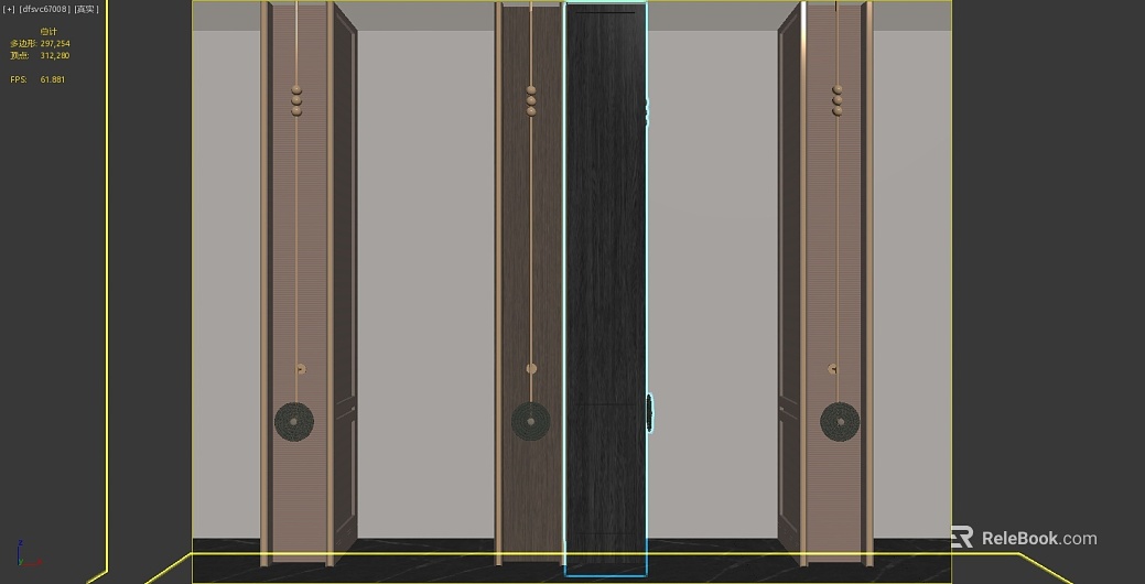 New Chinese-style dark wood texture cabinet door texture