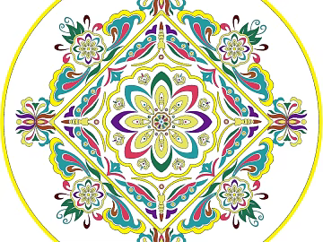 Color ethnic round tiles texture (ID:ffaeh376496)
