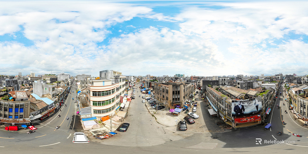 HDR city road traffic panorama texture