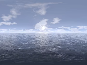Outdoor boundless sea blue sky white clouds HDR texture (ID:ffabg01311)