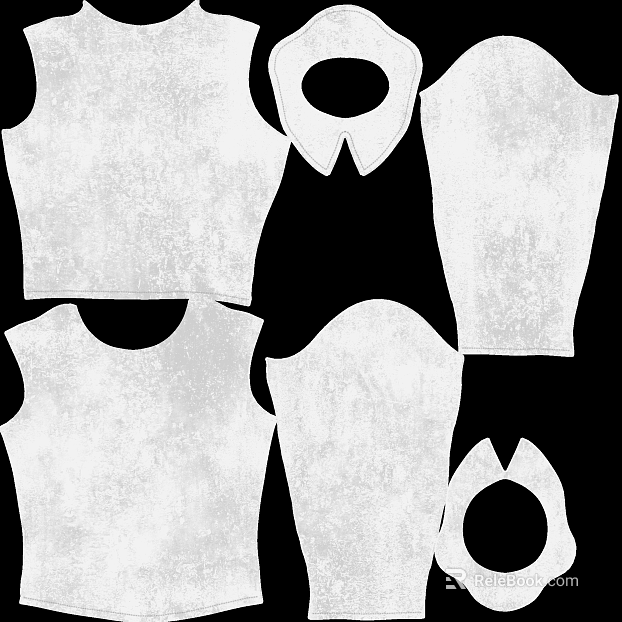 White distressed fabric clothing panels texture