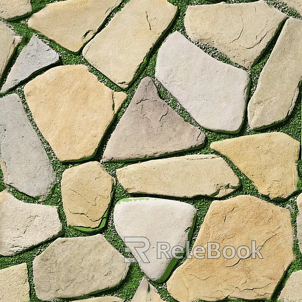 grass-planting brick texture
