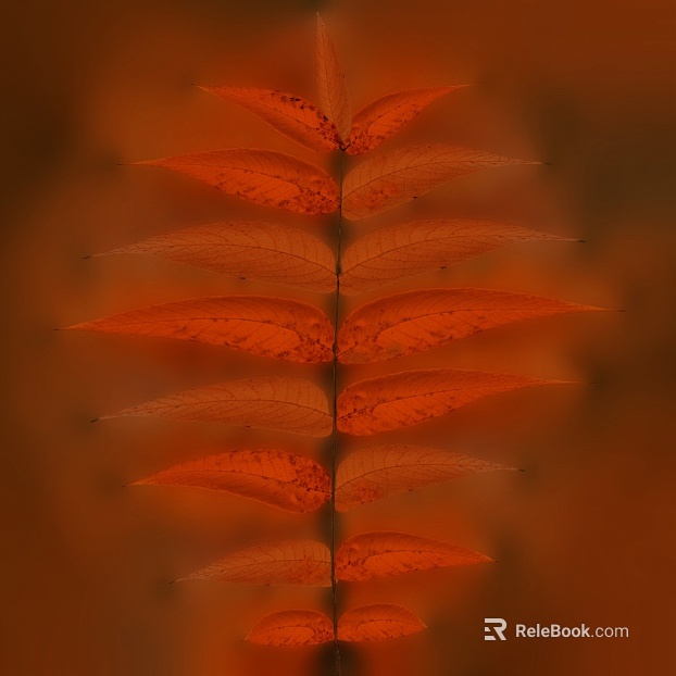 Orange red plant leaf decoration material texture