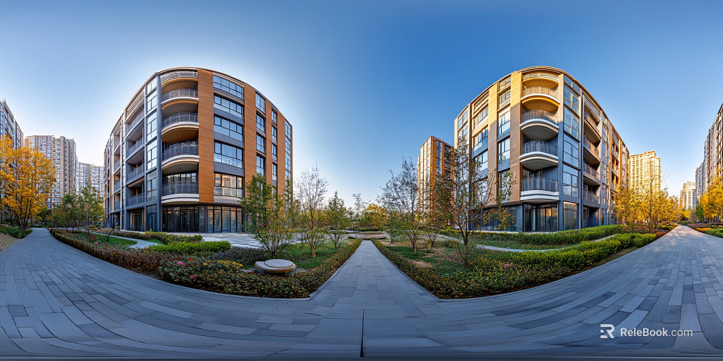 HDR modern cell daytime panorama texture
