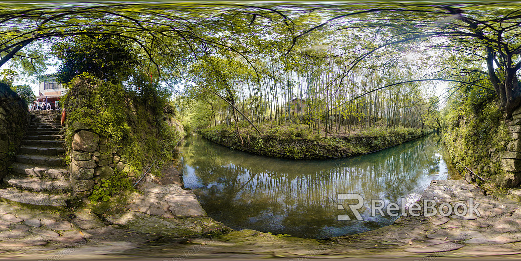 HDR Green Trailway Forest Leisure Riverside texture