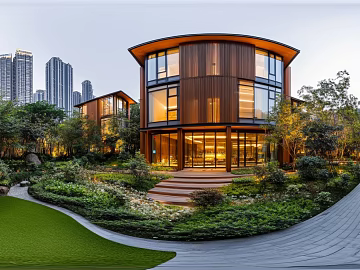 HDR modern cell daytime panorama 3d model