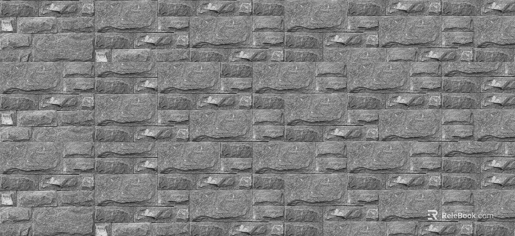 Culture stone gray stone brick texture