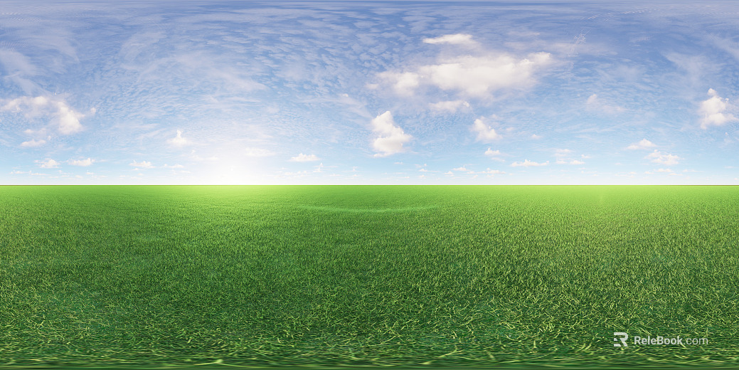 hdr blue sky white clouds grassland outdoor grassland texture