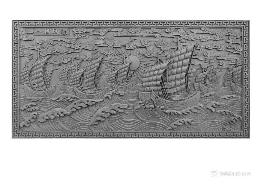 relief gray stone carving texture