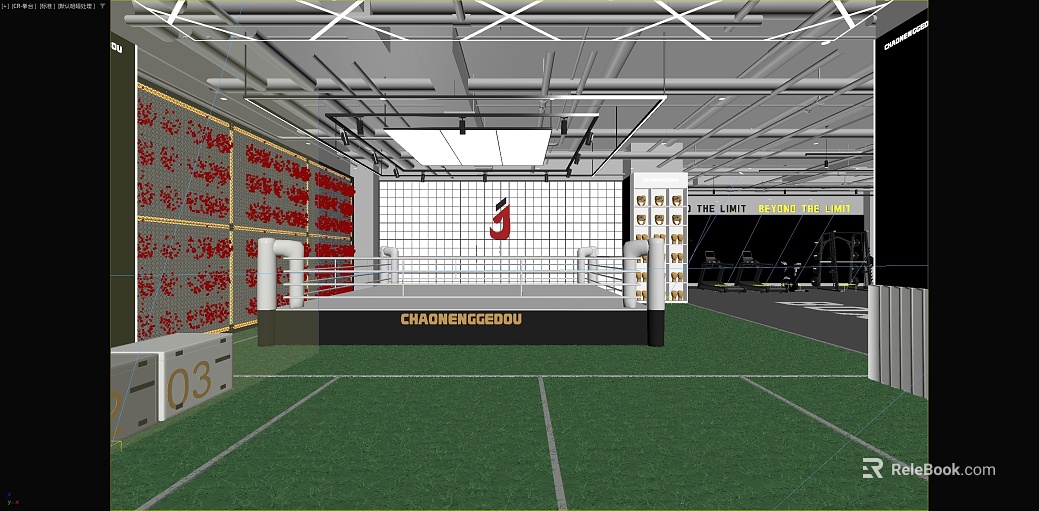 Industrial wind green turf fighting venue ground texture