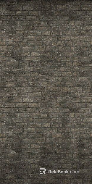 Dark gray brick wall interior exterior wall finish texture