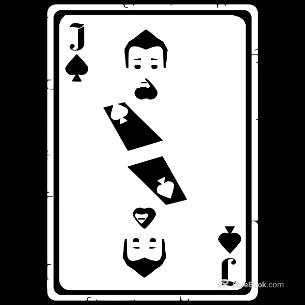Playing Card Black and White Mask Pattern Graphics texture