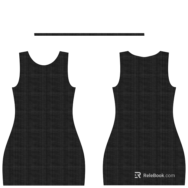 Black Vertical Grain Knitted Fabric Garment Fabric texture