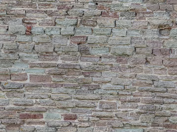Green red variegated brick wall building materials texture (ID:ffaeh059346)