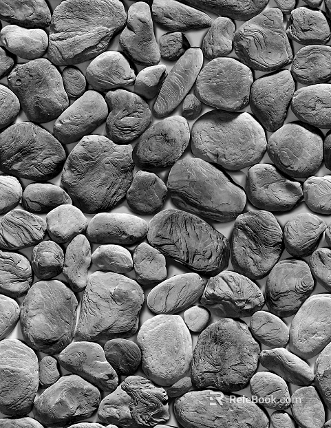 Culture stone black and white stone wall seamless texture
