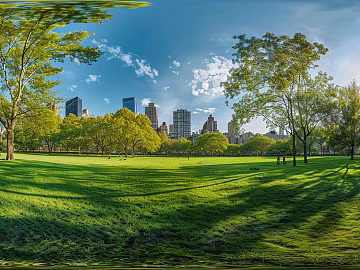 Outdoor City Center Park Panoramic HDR texture (ID:ffach391805)