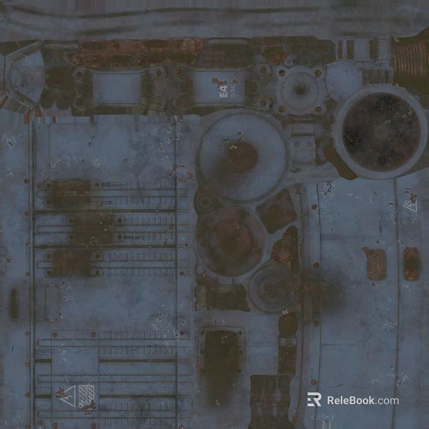 Industrial wind gray old metal machinery panel texture
