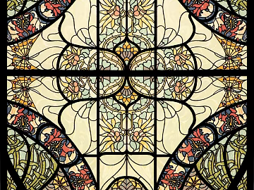 Vintage Pattern Stained Glass texture (ID:ffach749170)