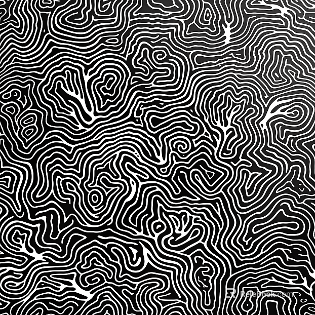 Modern black and white streamline wallpaper texture