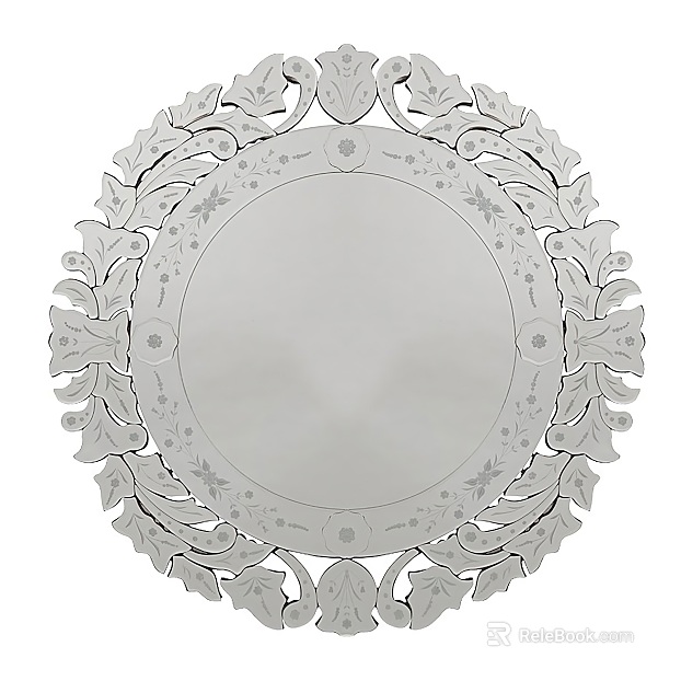 European-style carved art mirror texture