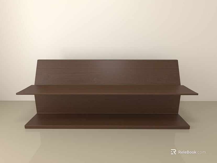 Dark Brown Walnut Simple Storage Rack texture