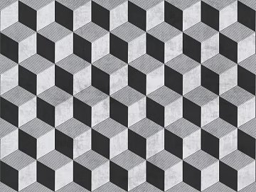 Black and white three-dimensional geometric ceramic tile wall surface ground application texture (ID:ffaeh746579)