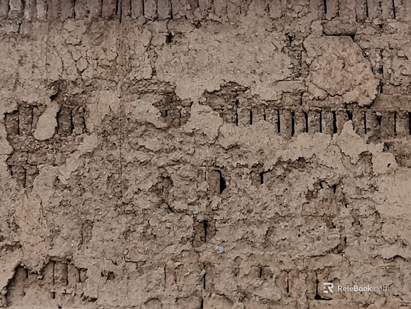 Yellow mud old house wall texture